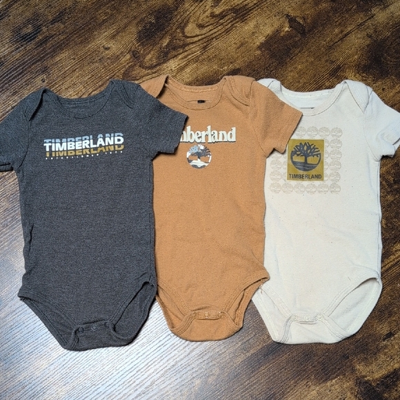 Timberland Other - Timberland Baby Bodysuit Set Of 3, Size 6-12 Months